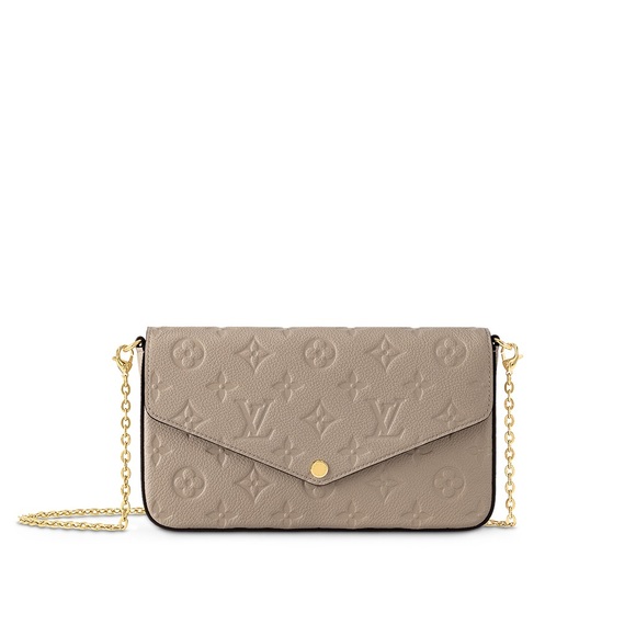 Beige Louis Vuitton Cream Clutch with Elegant Gold Hardware - Picture 7 of 14